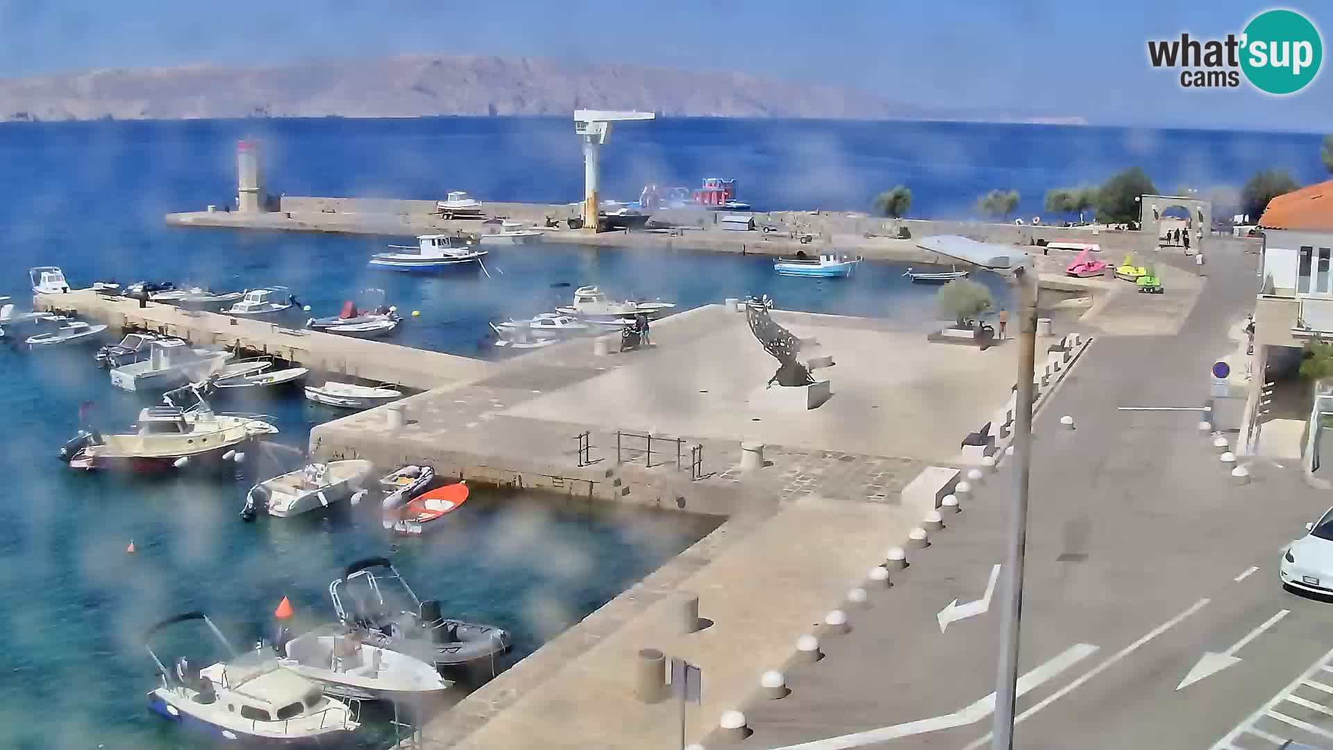 Webcam Senj – Panoramablick auf die Riva Senj