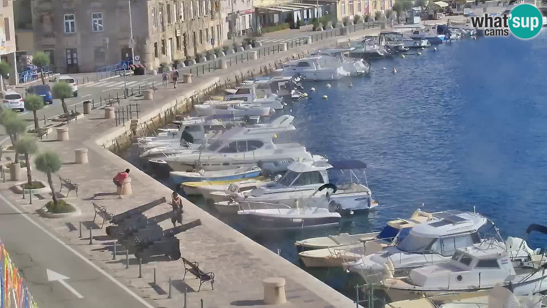 Webcam Senj – Panoramablick auf die Riva Senj