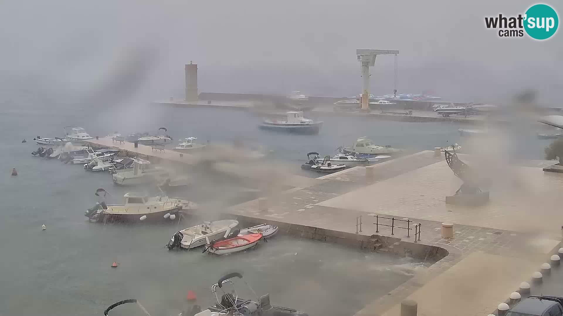 Livecam Senj – Vue panoramique de Senj riva