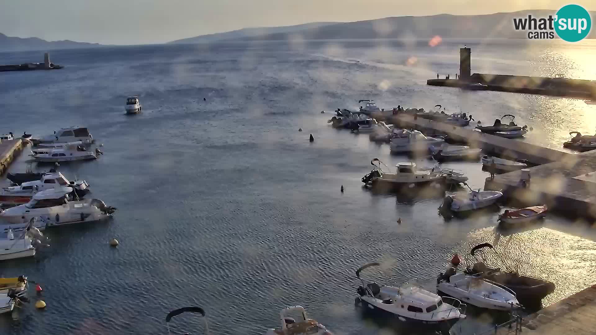Webcam Senj – Panoramablick auf die Riva Senj