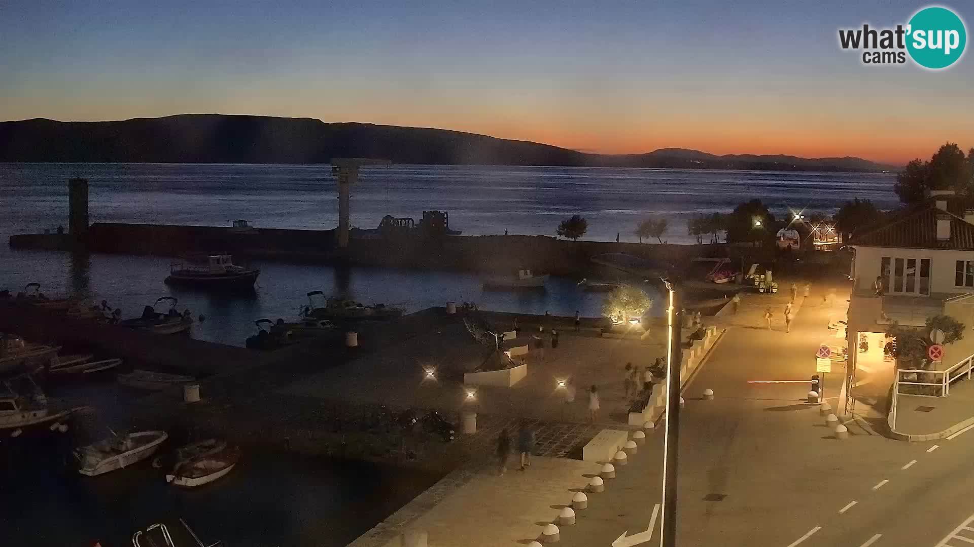 Livecam Senj – Vue panoramique de Senj riva