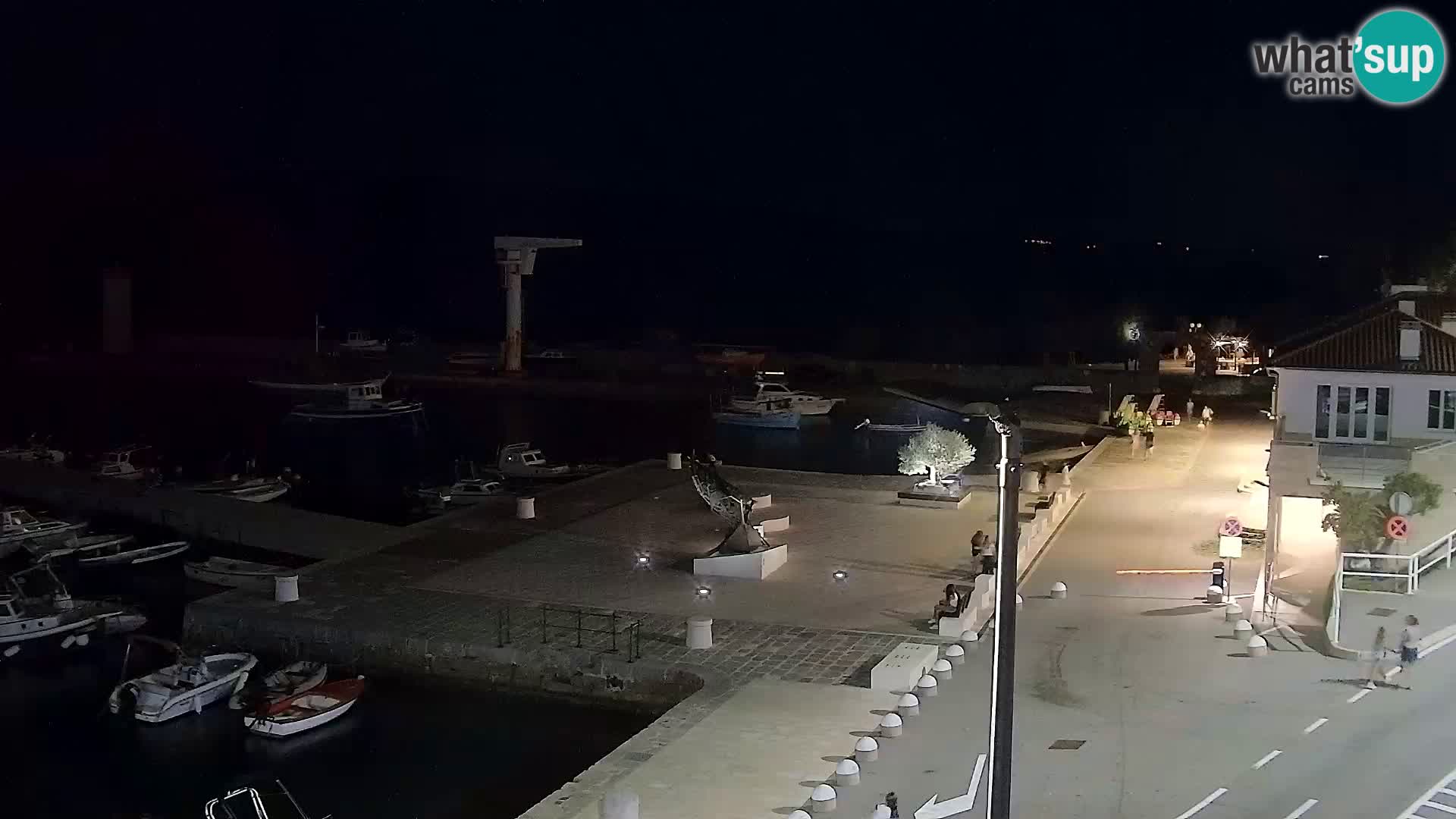 Webcam Senj – Panoramablick auf die Riva Senj