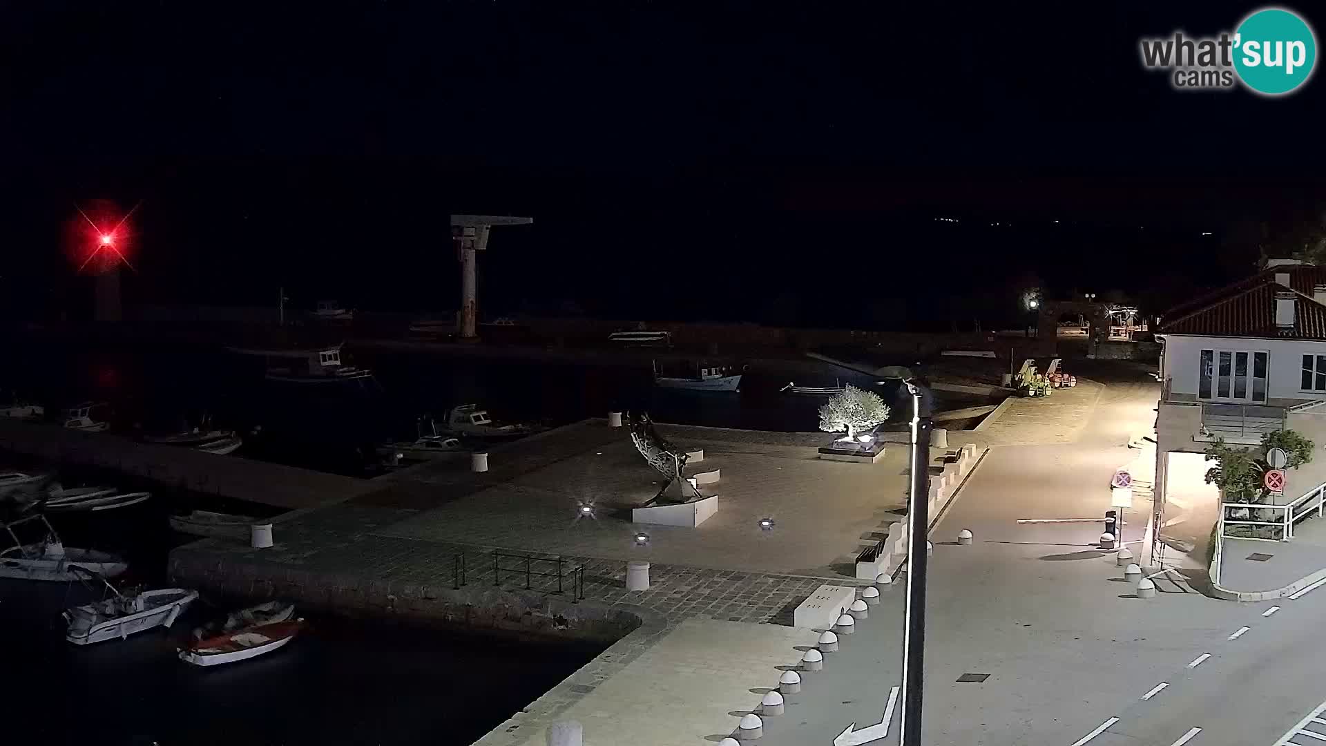 Livecam Senj – Vue panoramique de Senj riva