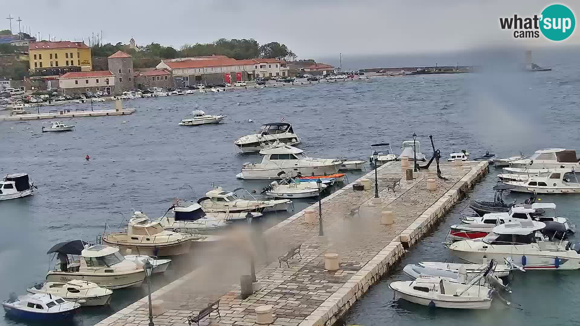 Livecam Senj – Vue panoramique de Senj riva