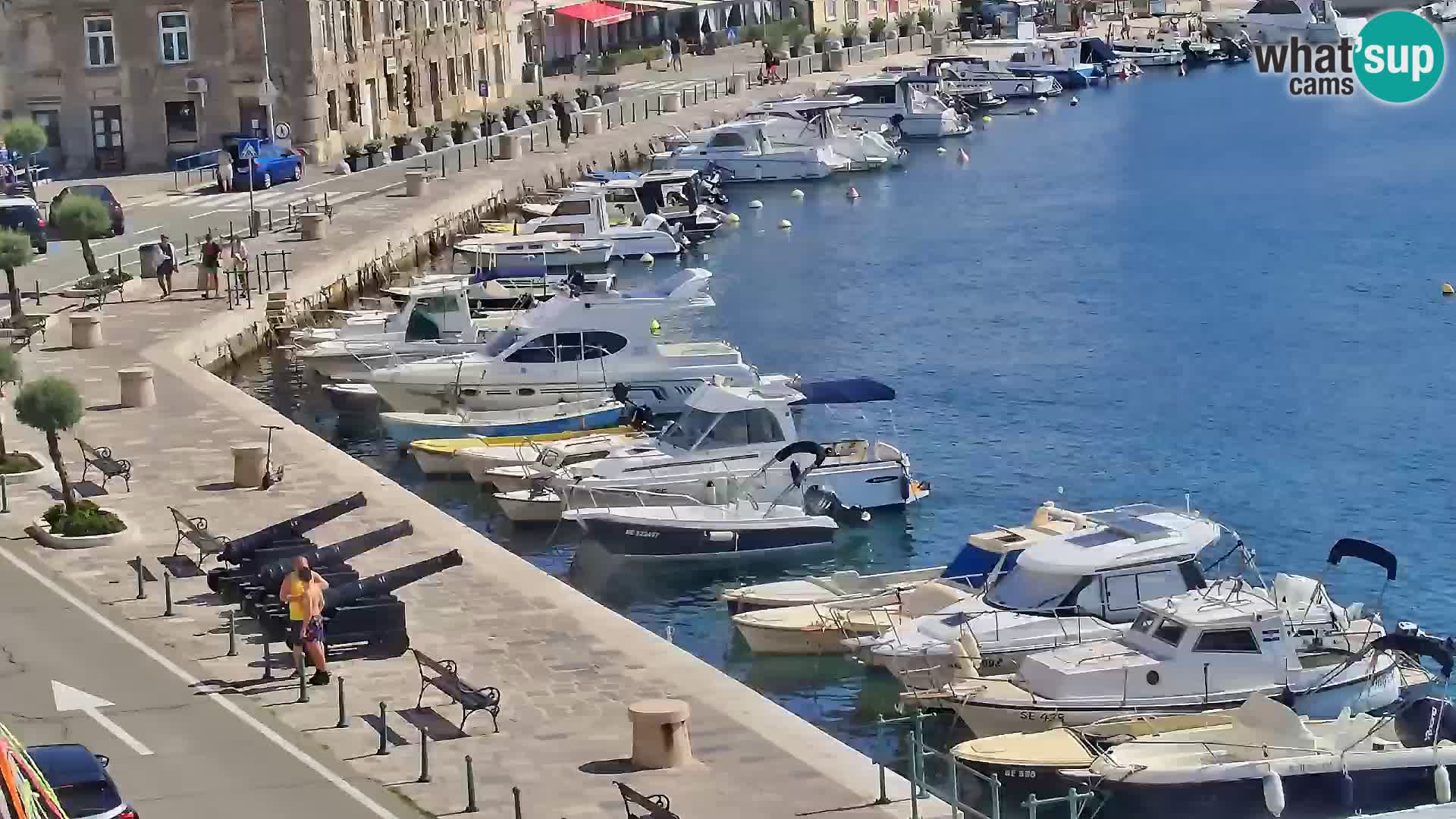 Livecam Senj – Vue panoramique de Senj riva