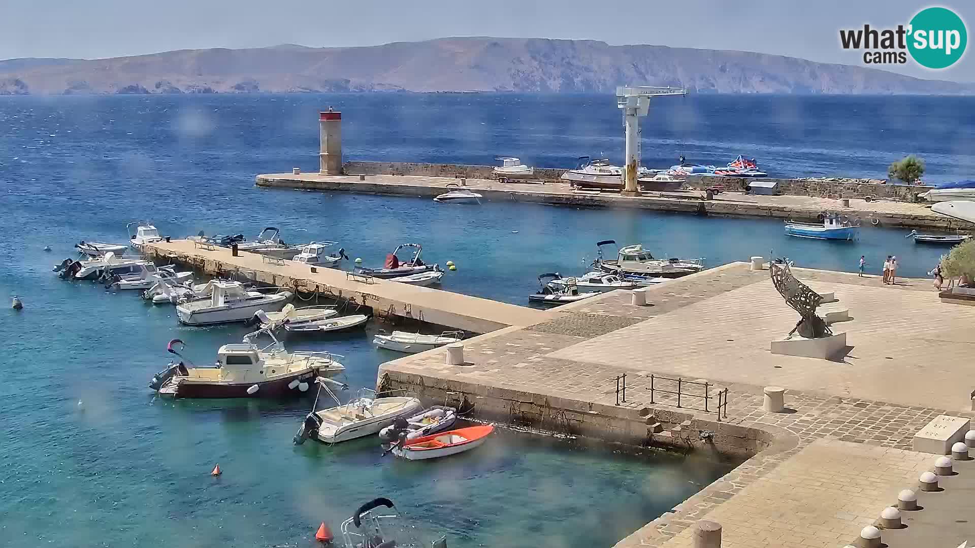 Livecam Senj – Vue panoramique de Senj riva