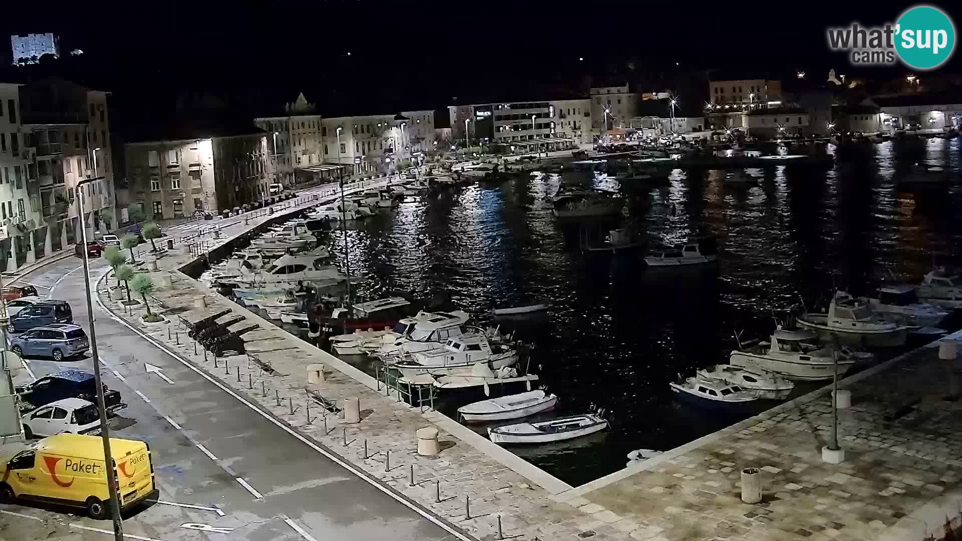 Webcam Senj – Panoramablick auf die Riva Senj
