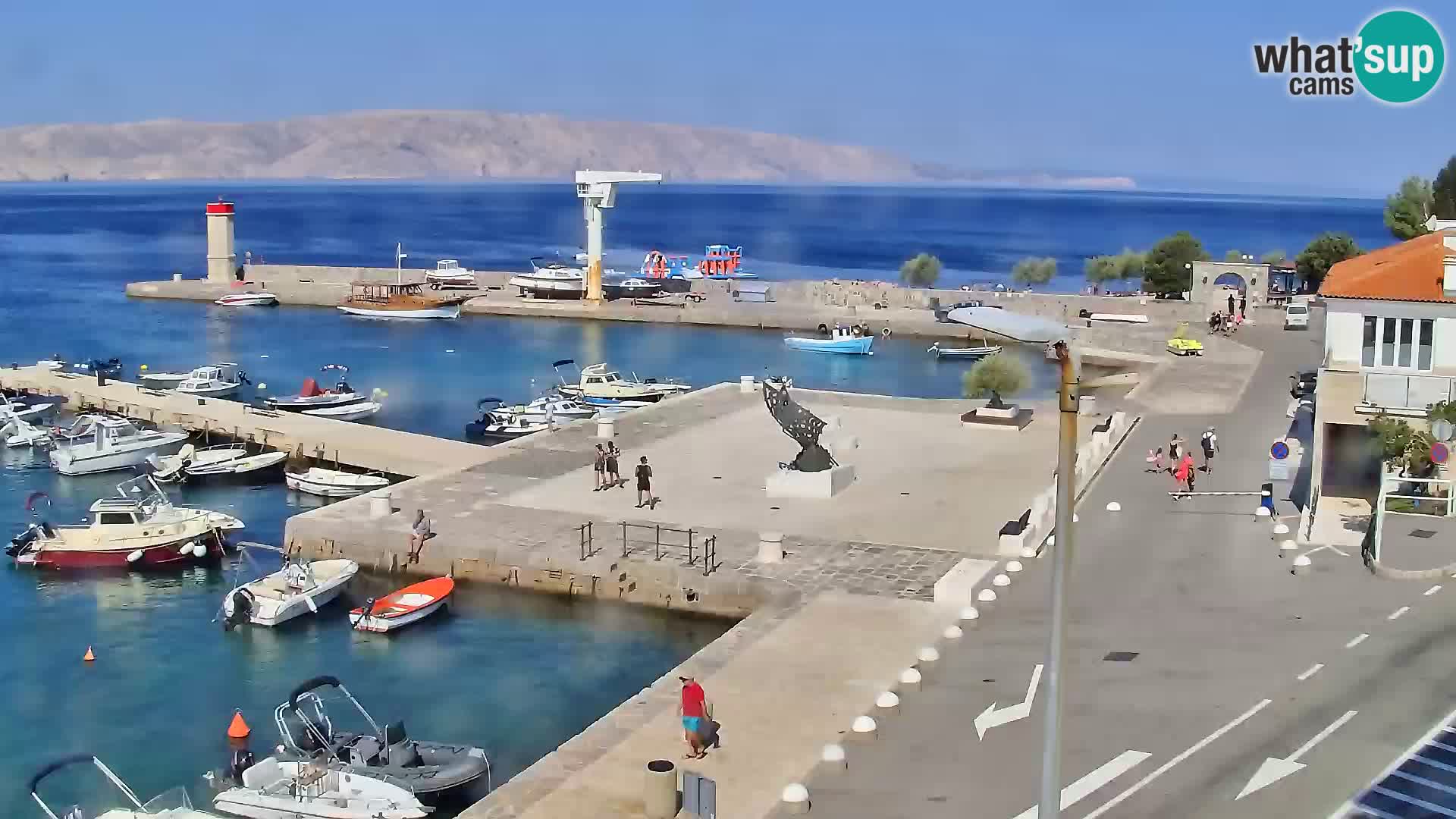 Webcam Senj – Panoramablick auf die Riva Senj