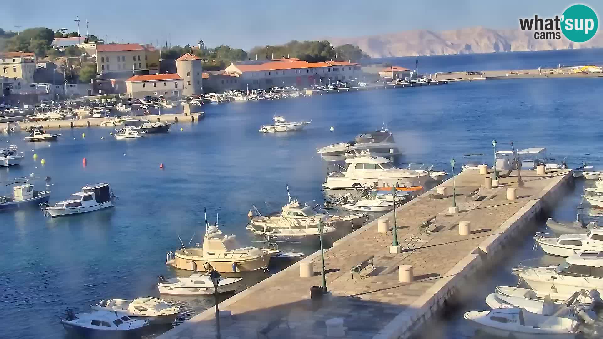 Webcam Senj – Panoramablick auf die Riva Senj