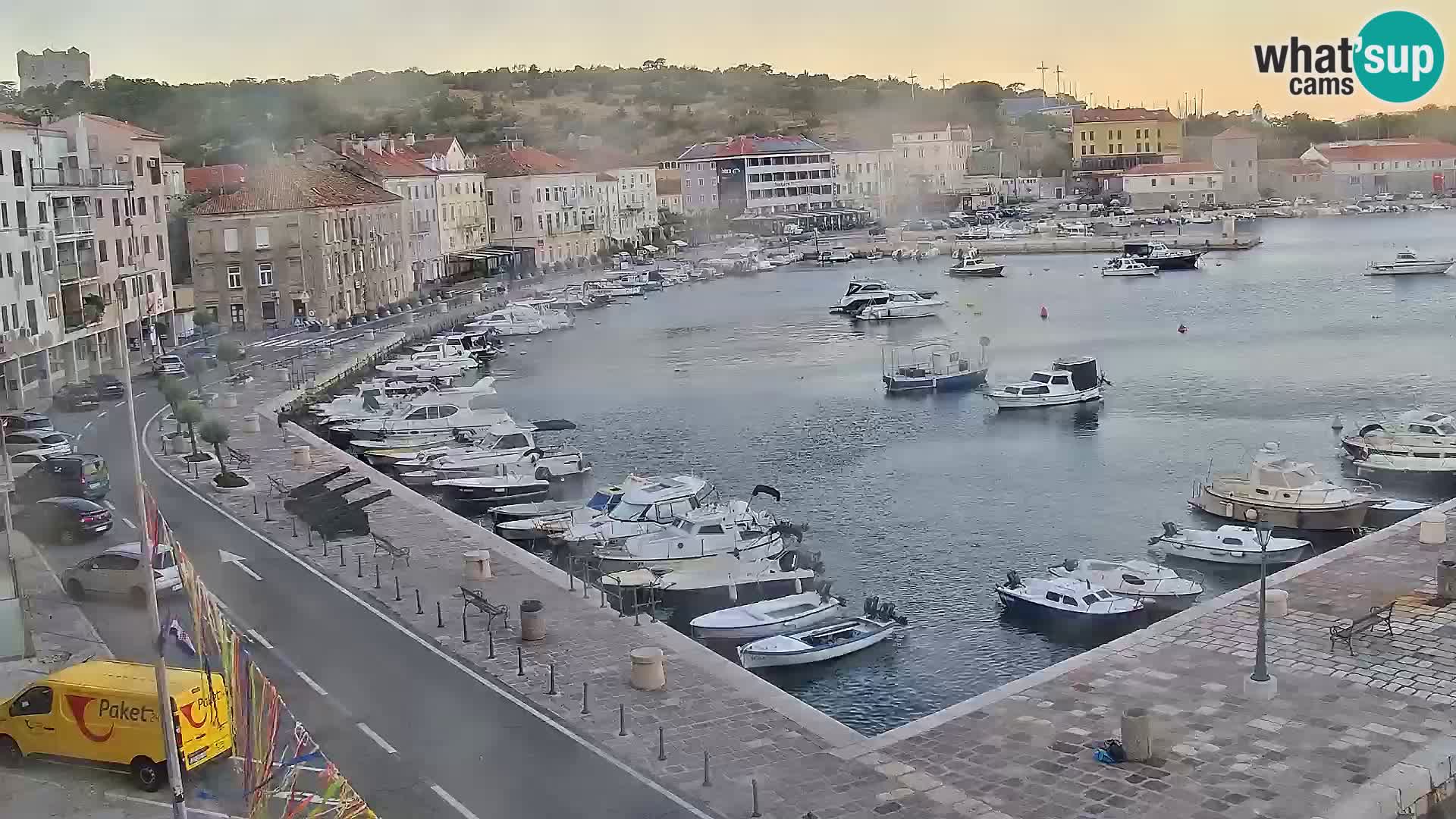 Webcam Senj – Panoramablick auf die Riva Senj