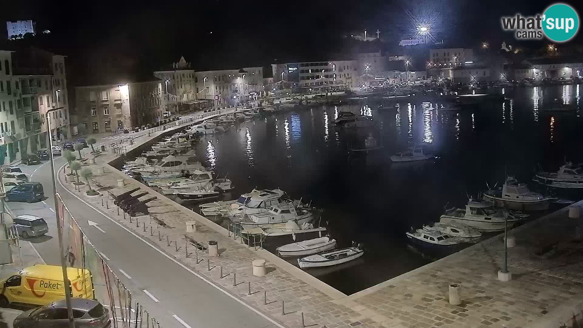 Livecam Senj – Vue panoramique de Senj riva