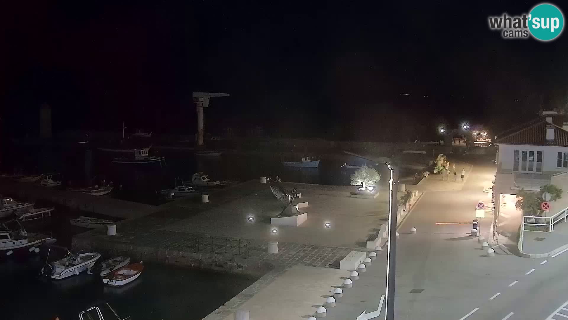 Livecam Senj – Vue panoramique de Senj riva