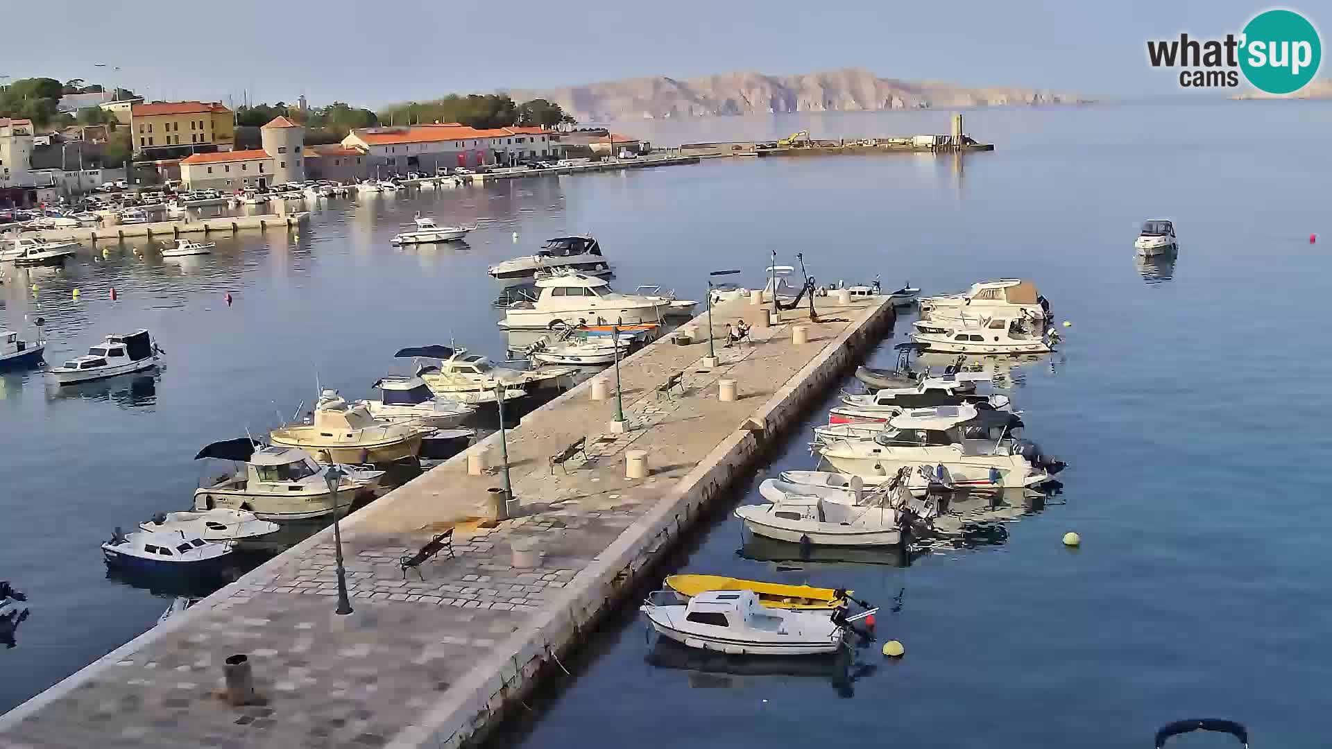 Webcam Senj – Panoramablick auf die Riva Senj