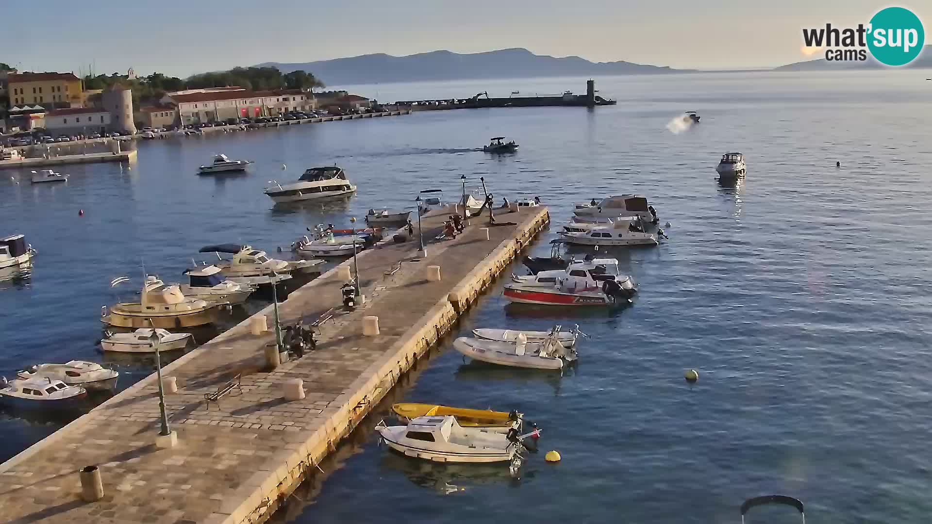 Webcam Senj – Panoramablick auf die Riva Senj