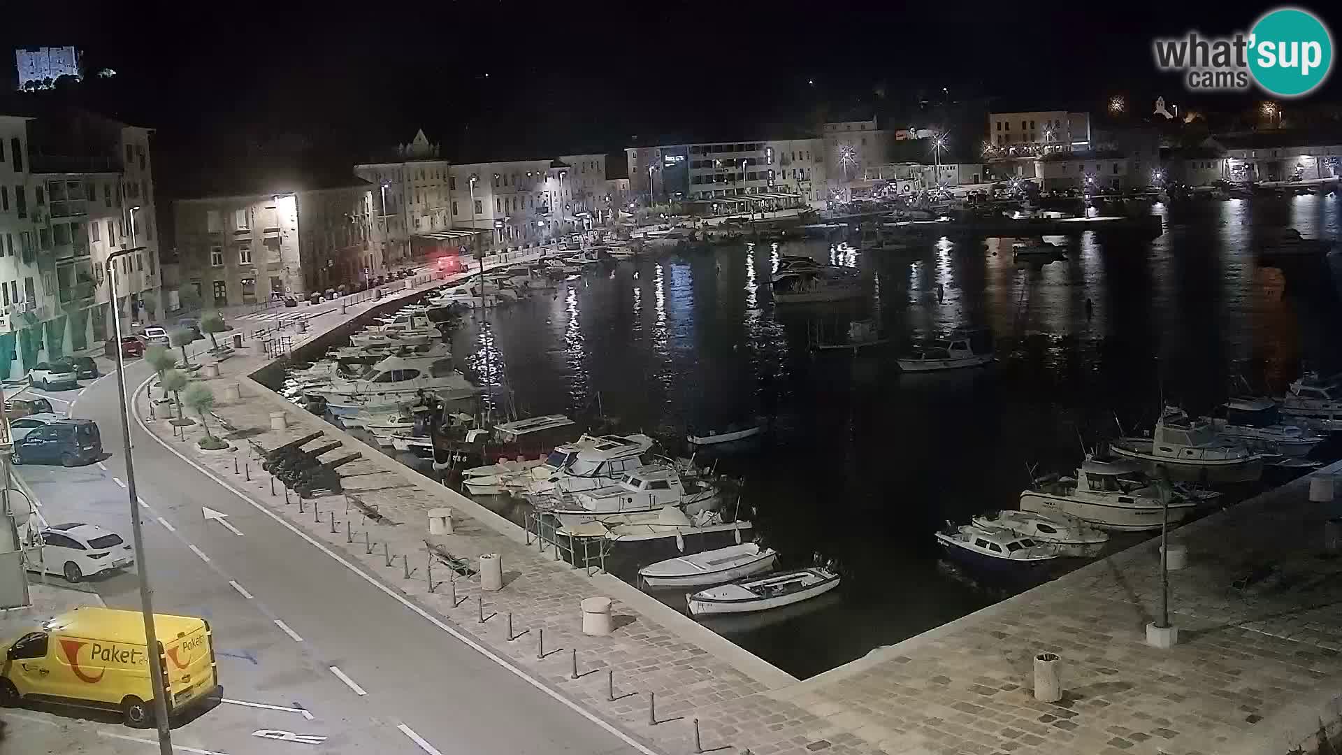 Livecam Senj – Vue panoramique de Senj riva