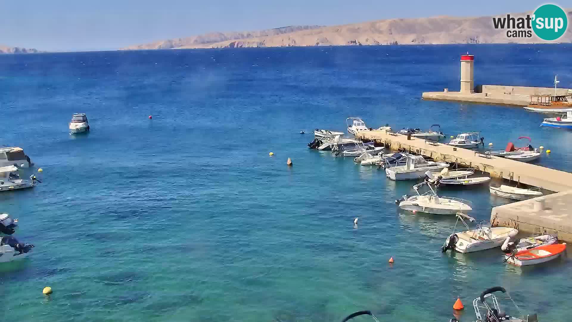 Webcam Senj – Panoramablick auf die Riva Senj
