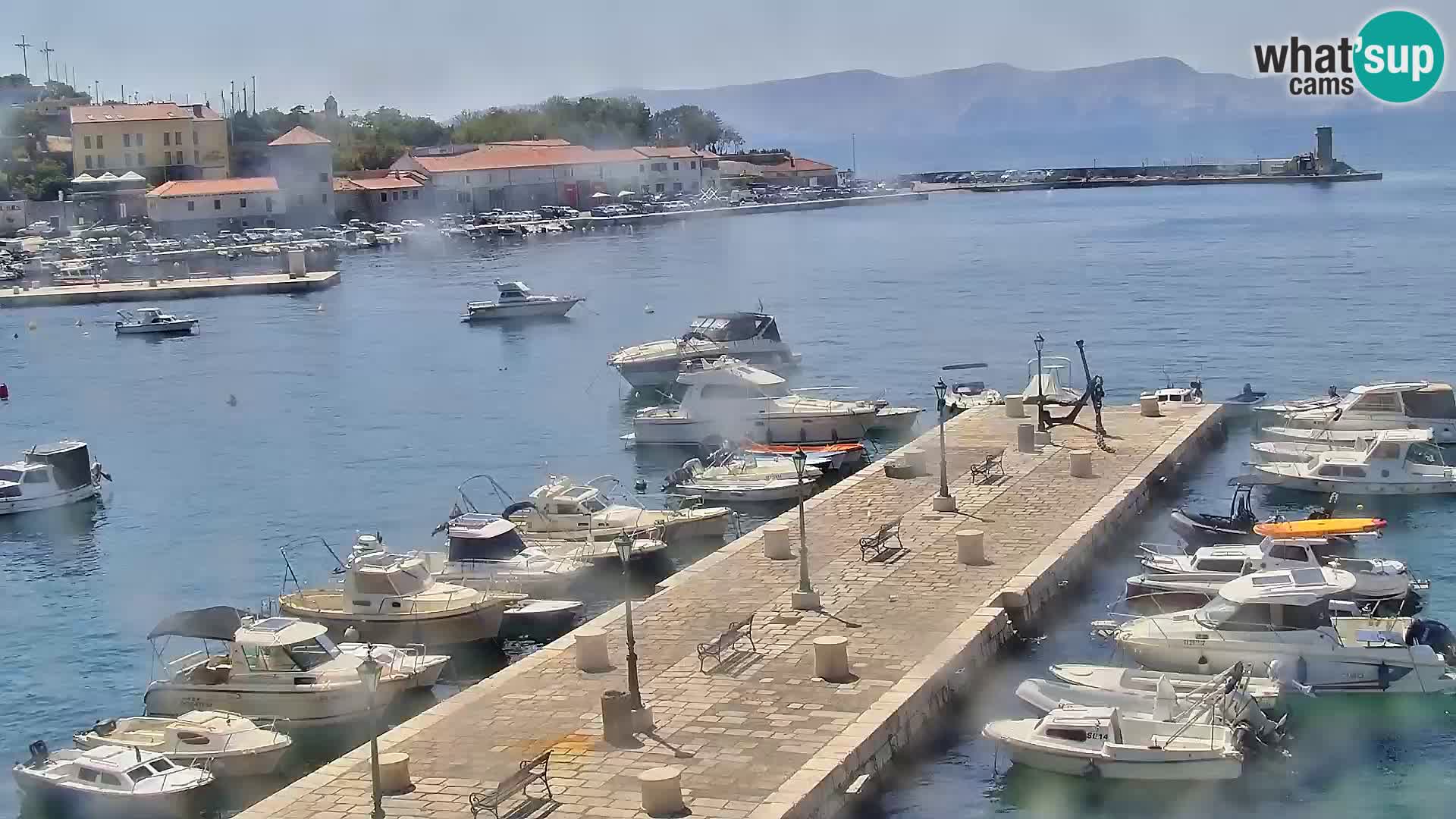 Webcam Senj – Panoramablick auf die Riva Senj