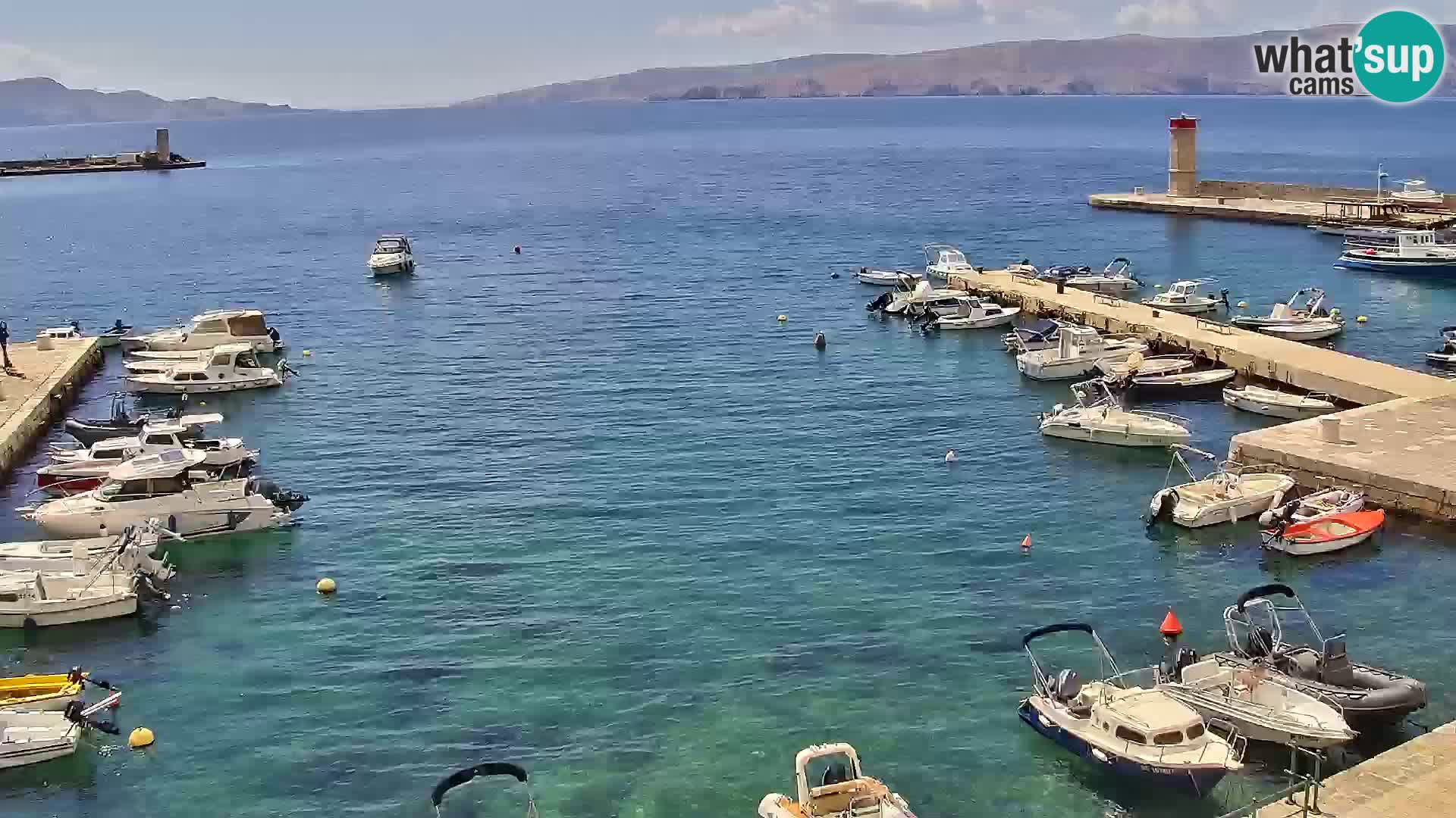 Webcam Senj – Panoramablick auf die Riva Senj