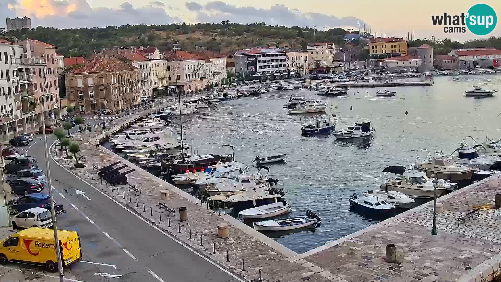 Livecam Senj – Vue panoramique de Senj riva