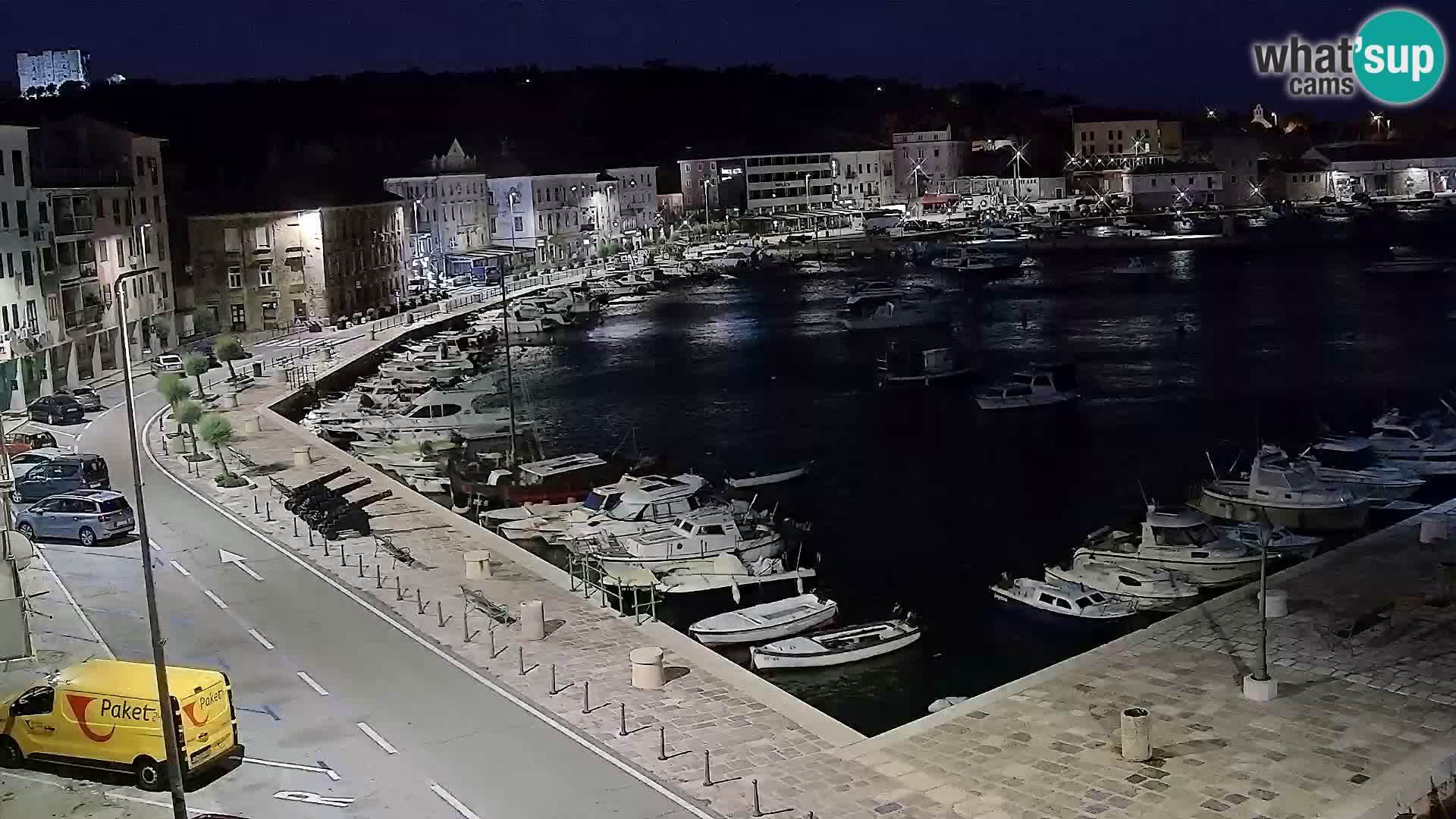 Webcam Senj – Panoramablick auf die Riva Senj