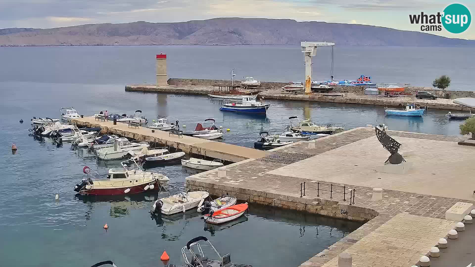 Livecam Senj – Vue panoramique de Senj riva