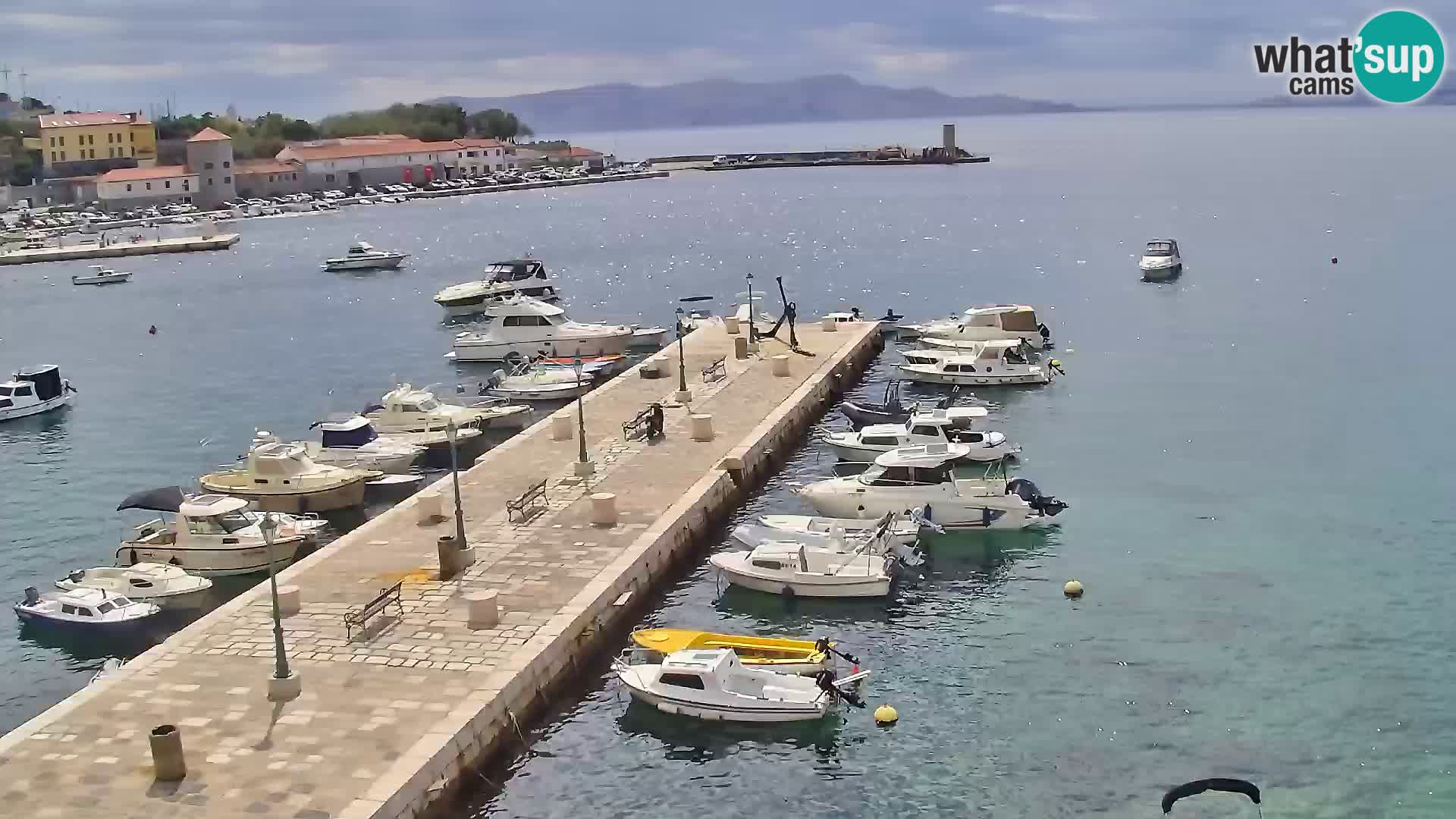 Webcam Senj – Panoramablick auf die Riva Senj
