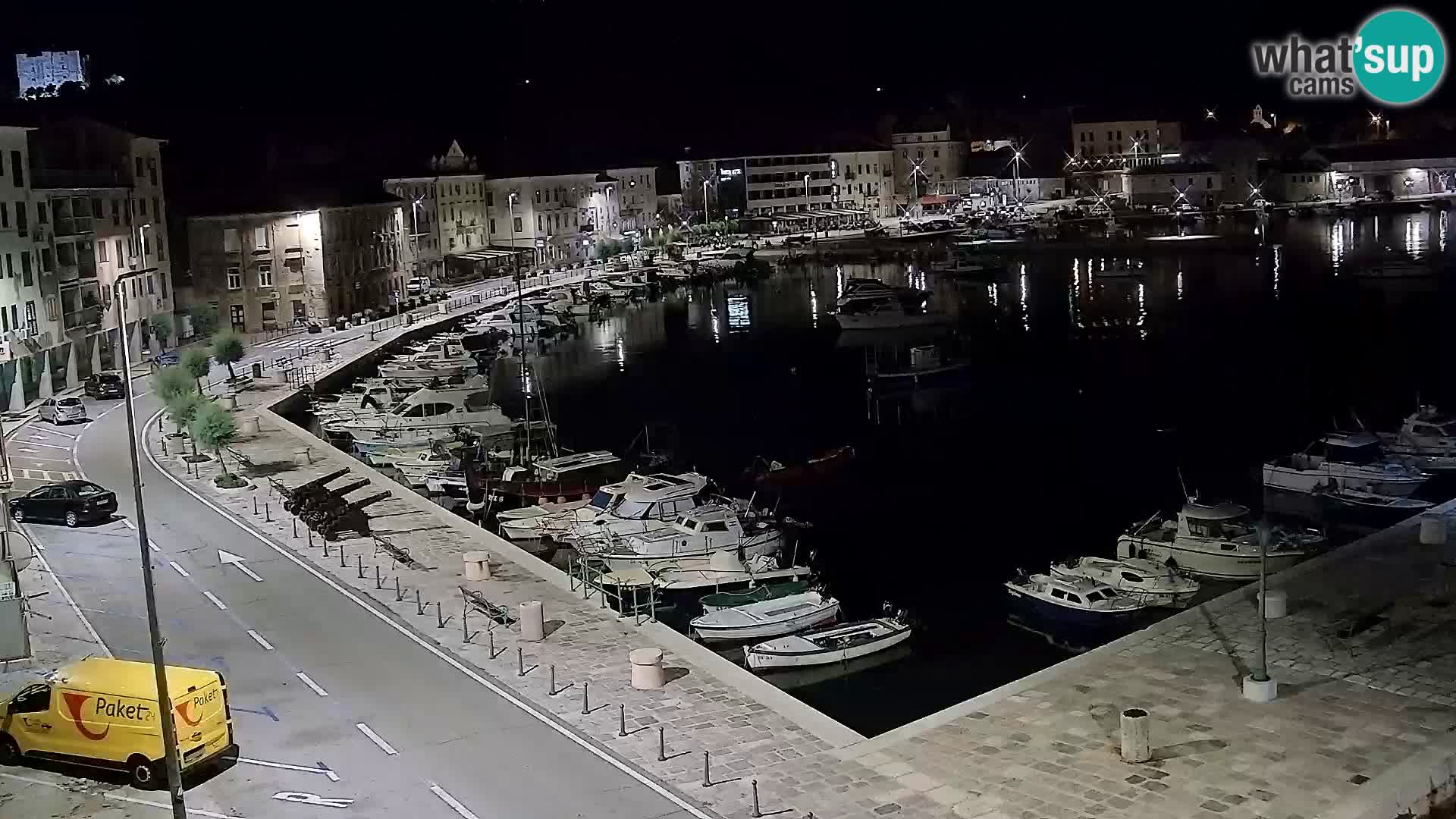 Livecam Senj – Vue panoramique de Senj riva