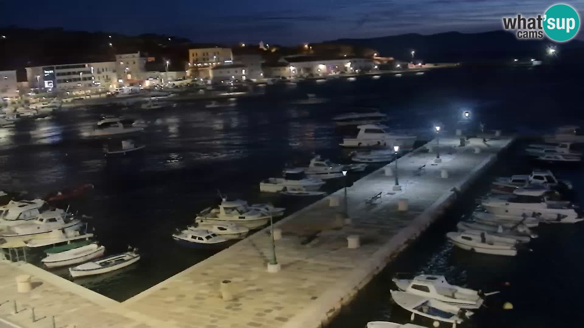 Webcam Senj – Panoramablick auf die Riva Senj