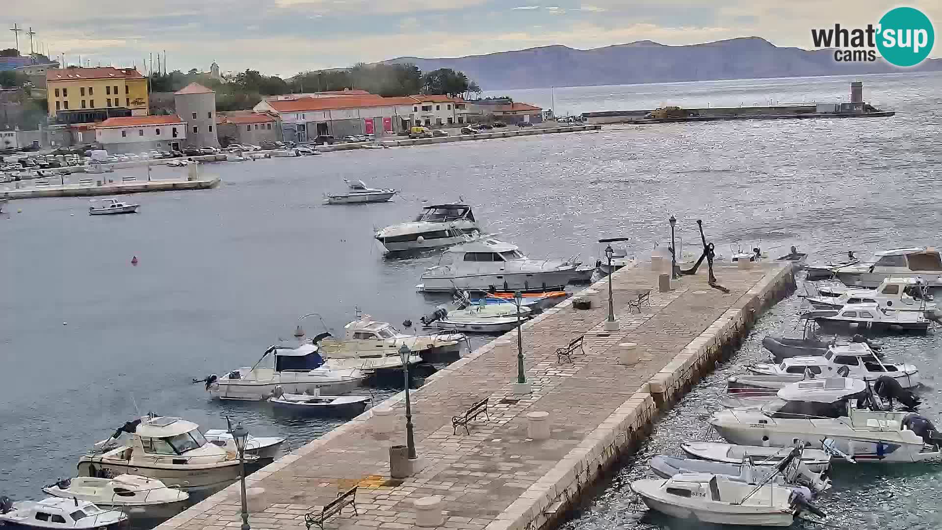 Livecam Senj – Vue panoramique de Senj riva