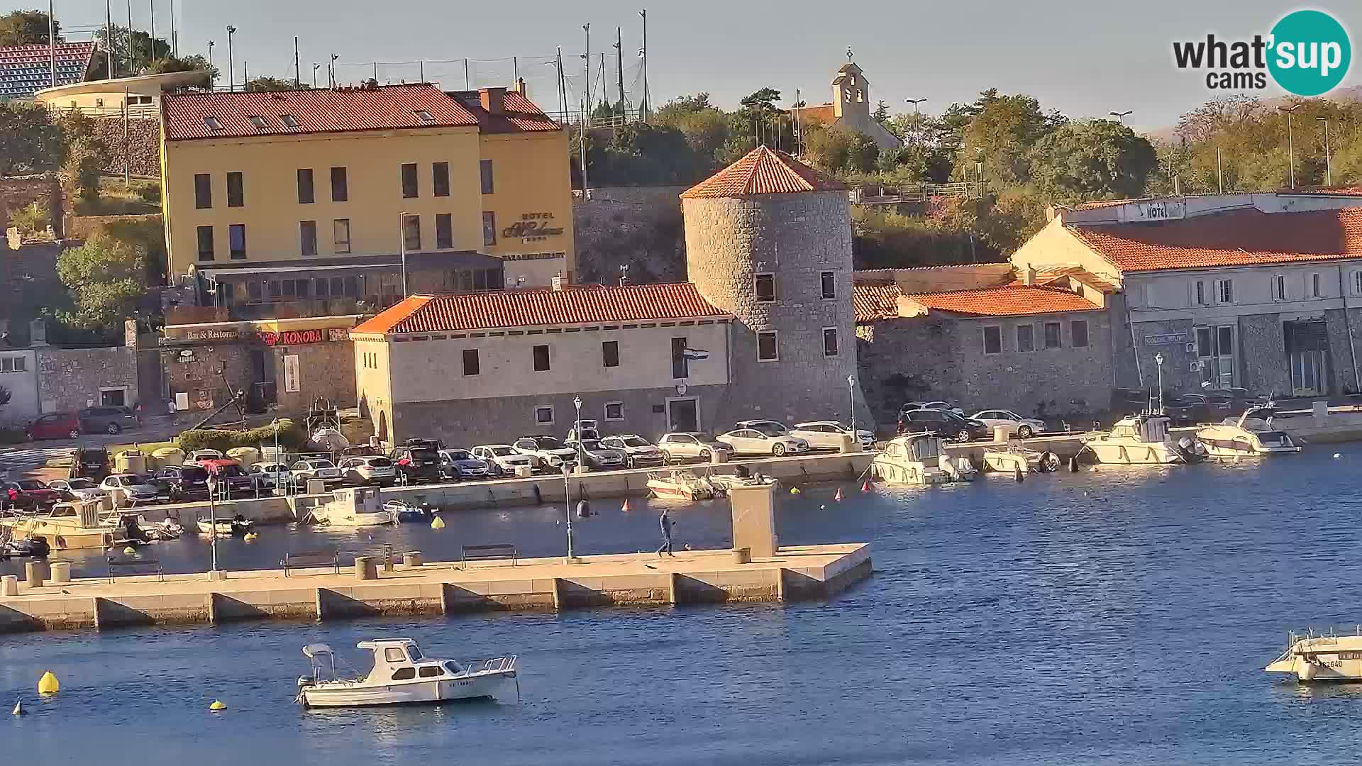 Webcam Senj – Panoramablick auf die Riva Senj