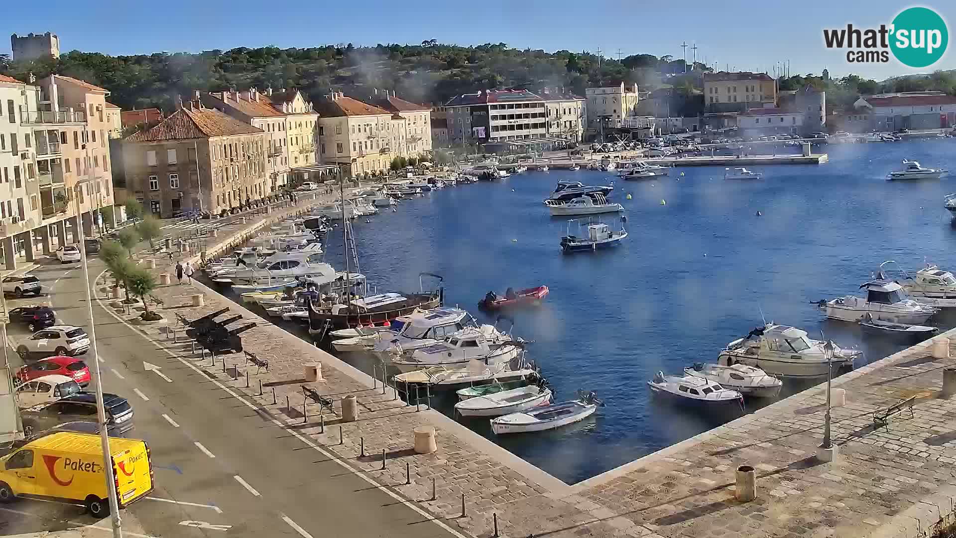 Livecam Senj – Vue panoramique de Senj riva