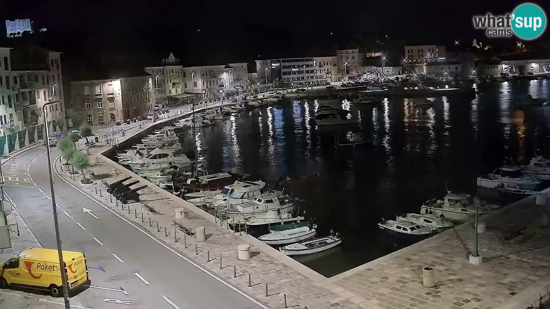 Webcam Senj – Panoramablick auf die Riva Senj