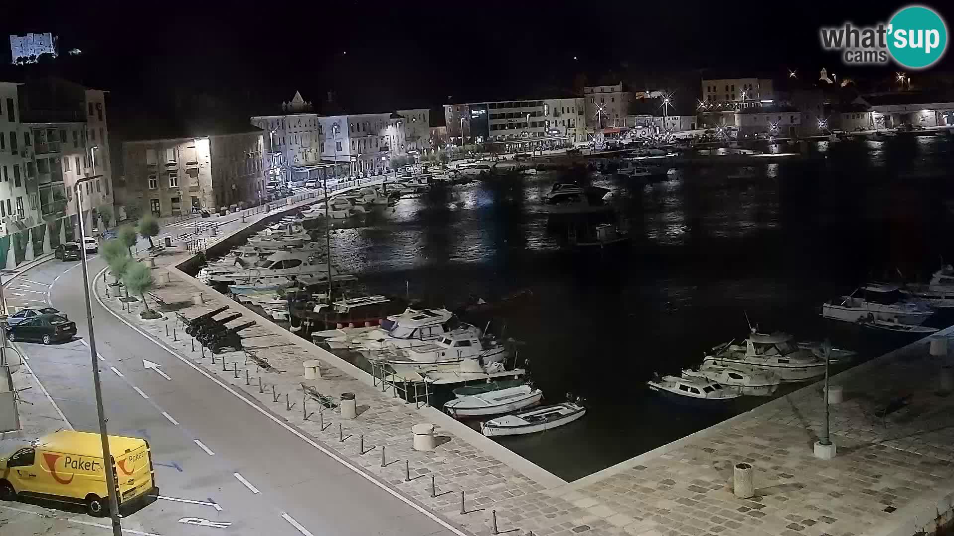 Webcam Senj – Panoramablick auf die Riva Senj