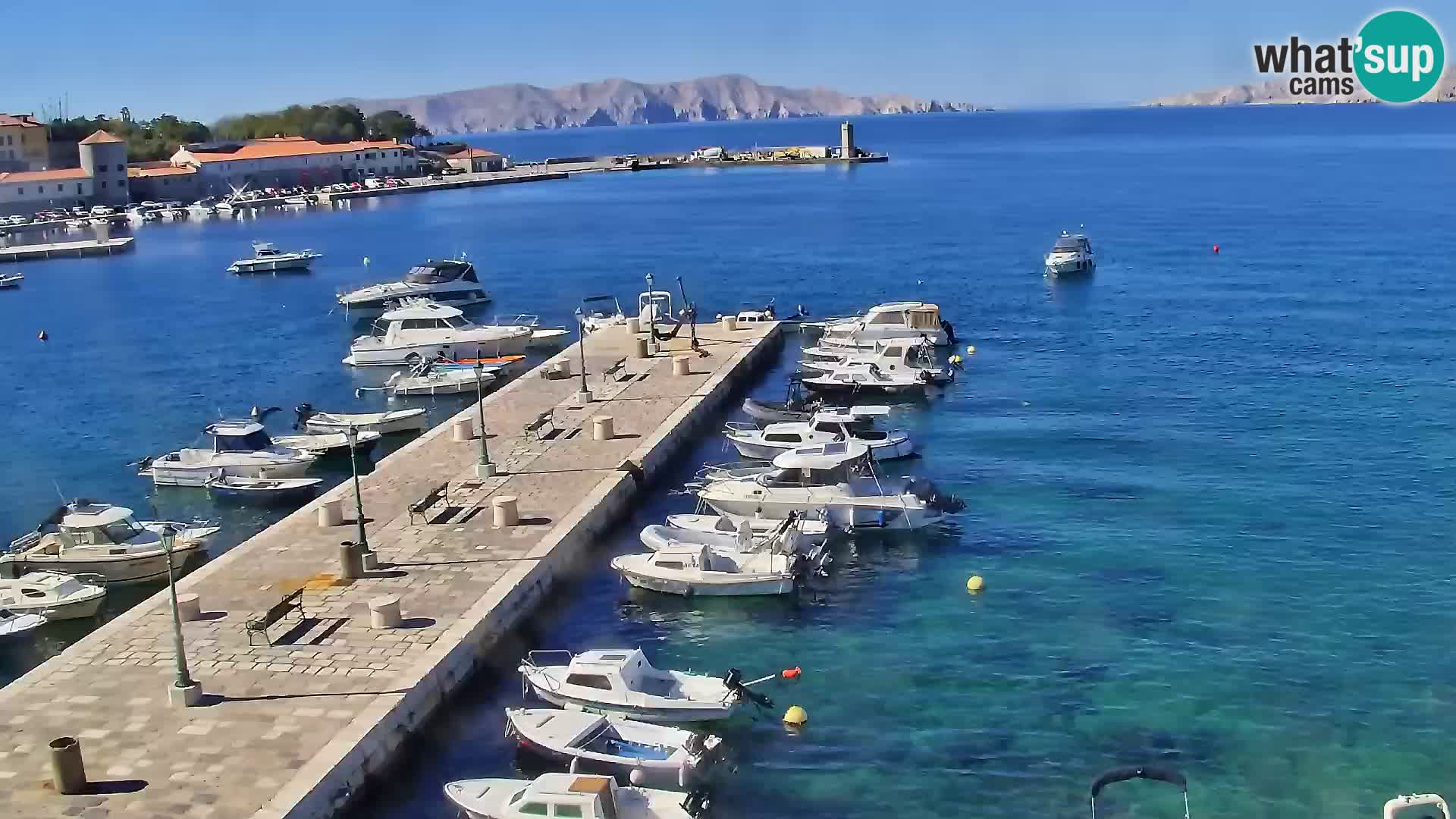Webcam Senj – Panoramablick auf die Riva Senj
