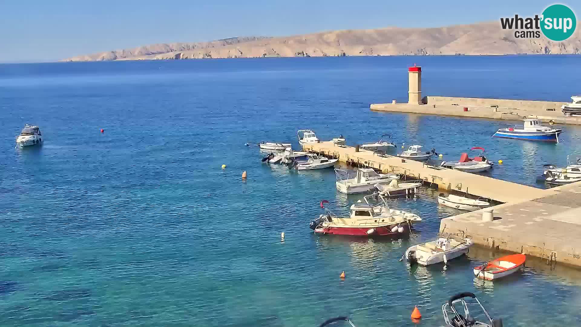 Webcam Senj – Panoramablick auf die Riva Senj