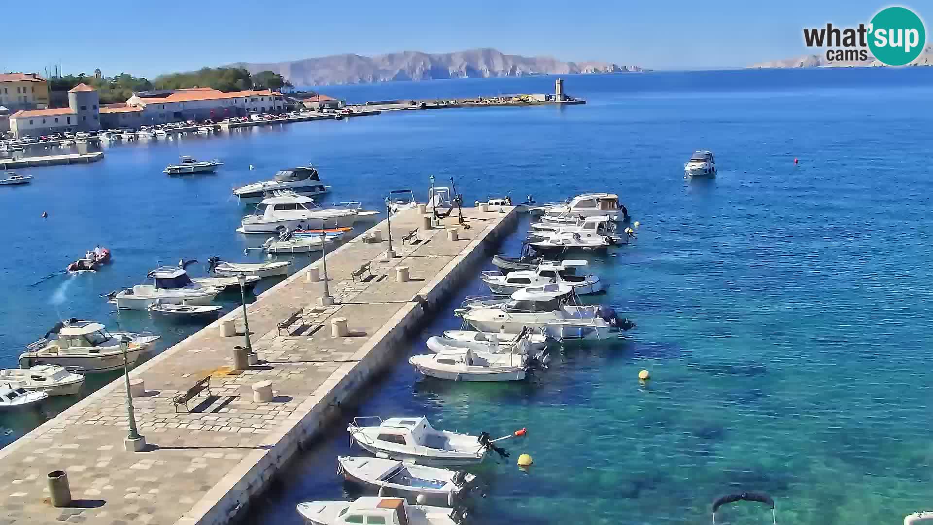 Webcam Senj – Panoramablick auf die Riva Senj