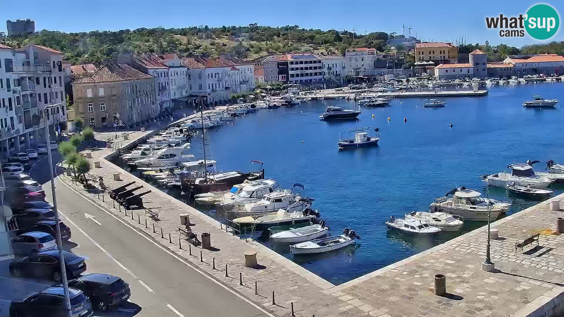 Webcam Senj – Panoramablick auf die Riva Senj