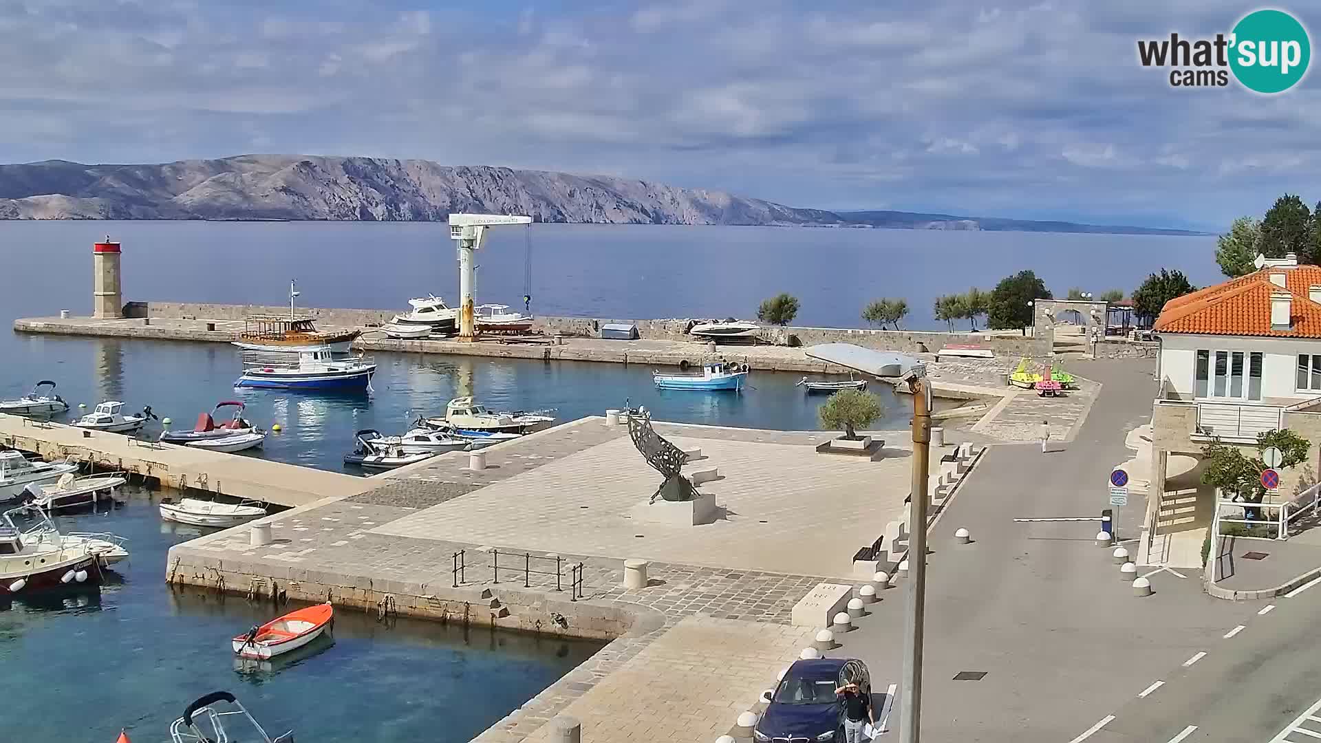 Livecam Senj – Vue panoramique de Senj riva