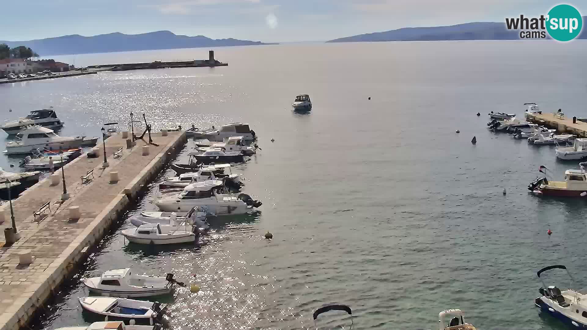 Webcam Senj – Panoramablick auf die Riva Senj