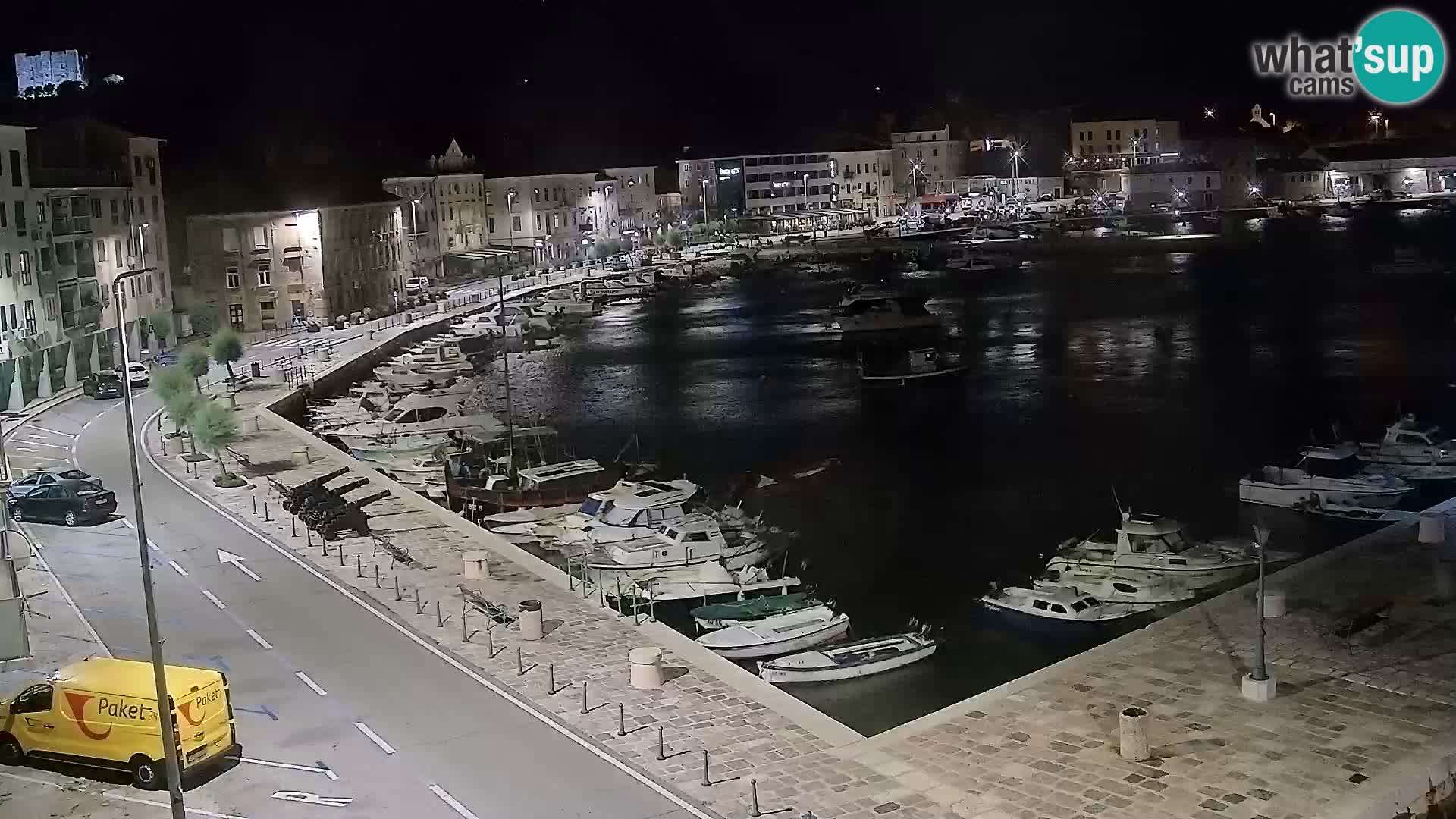 Livecam Senj – Vue panoramique de Senj riva