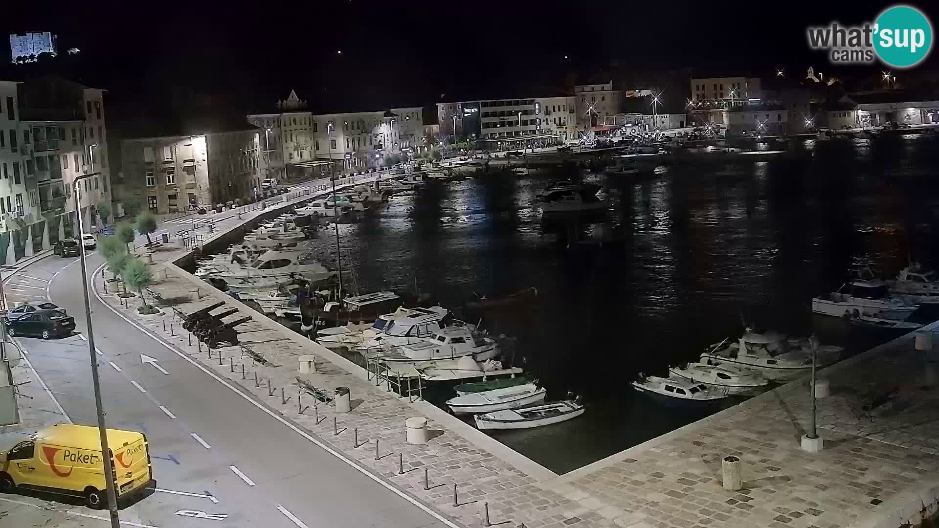 Webcam Senj – Panoramablick auf die Riva Senj