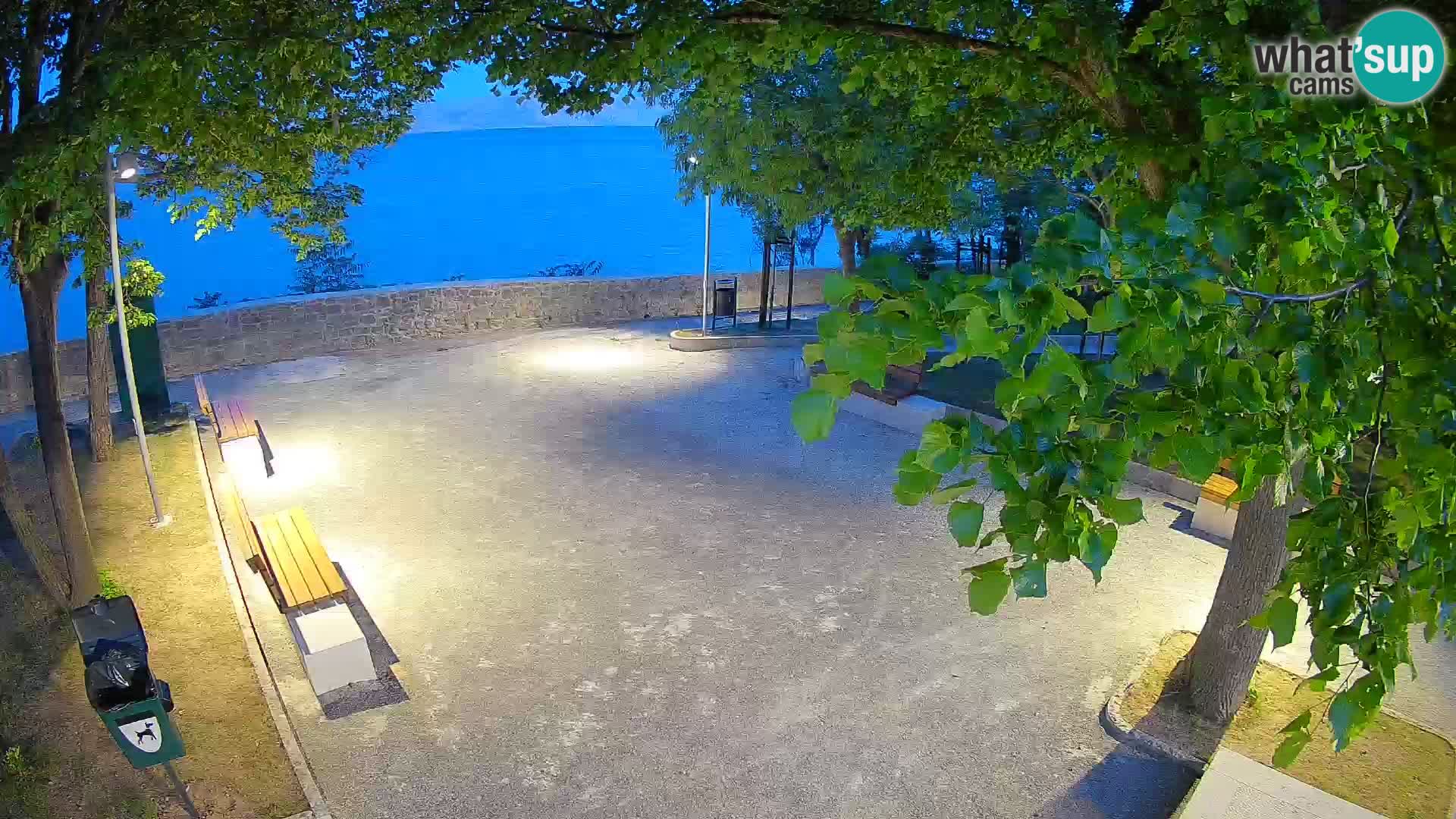 Senj Live Webcam – Schriftstellerpark und Velebit-Kanal