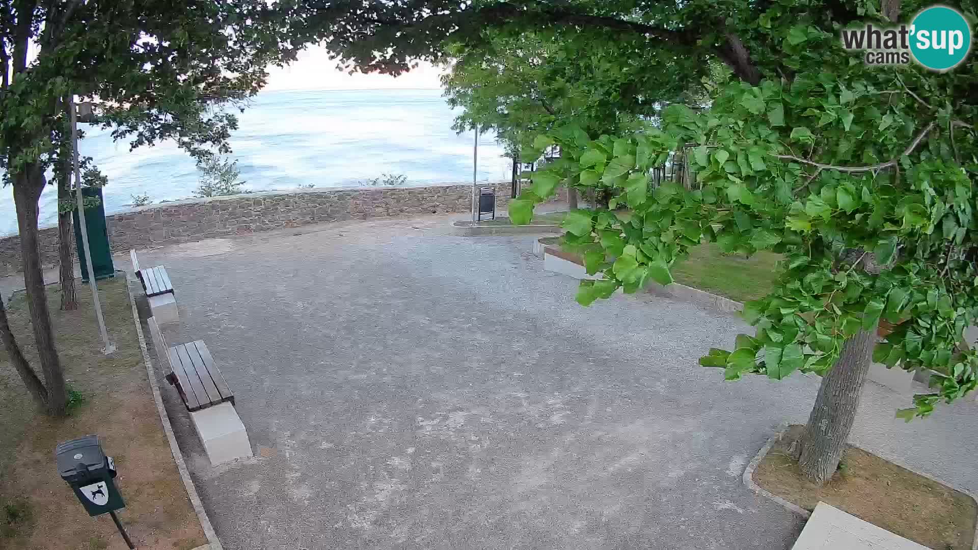 Senj Live Cam – Writers’ Park and the Velebit Channel