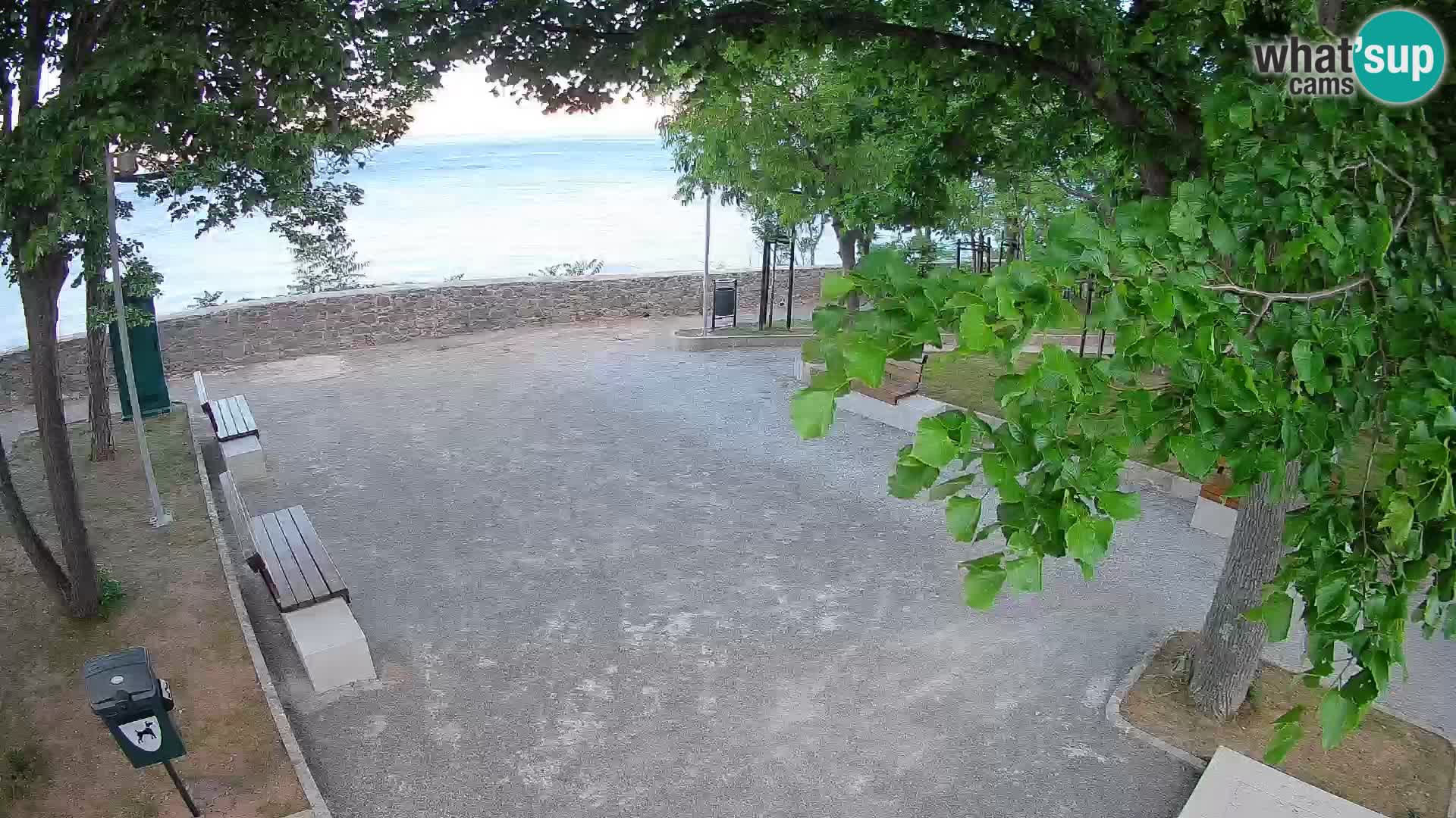 Senj Live Cam – Writers’ Park and the Velebit Channel