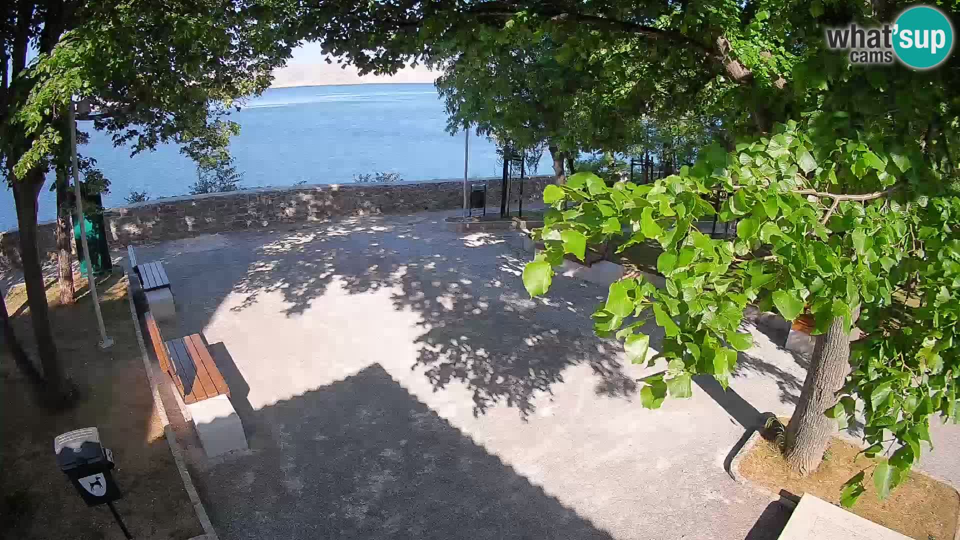 Senj Live Webcam – Schriftstellerpark und Velebit-Kanal