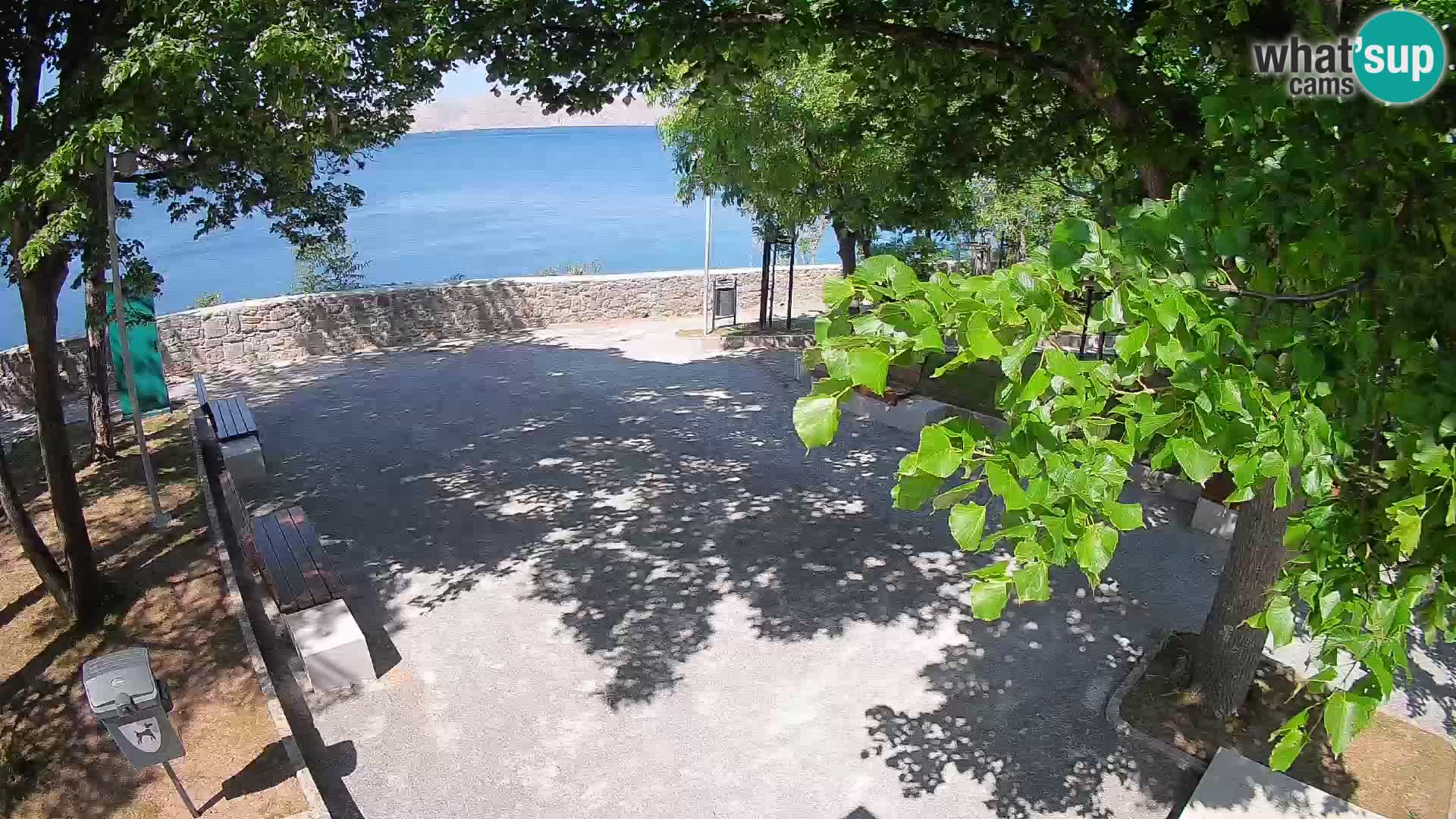 Senj Live Webcam – Schriftstellerpark und Velebit-Kanal