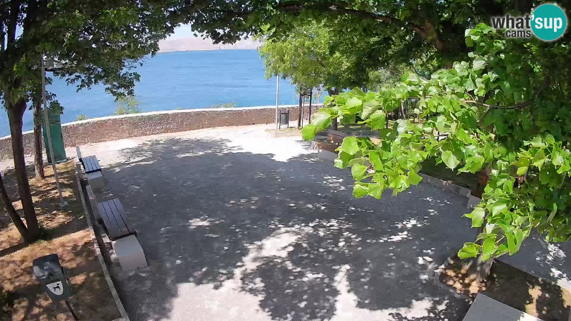 Senj Live Cam – Writers’ Park and the Velebit Channel
