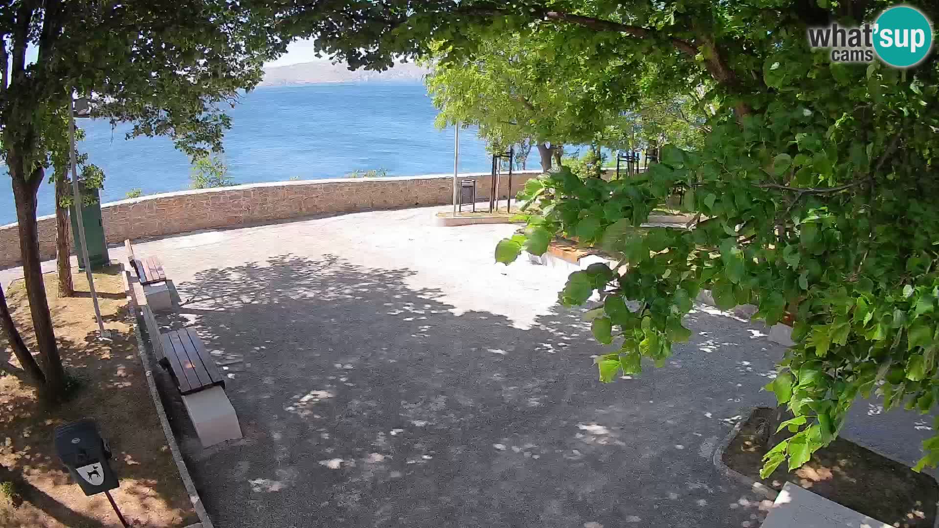 Senj Live Cam – Writers’ Park and the Velebit Channel
