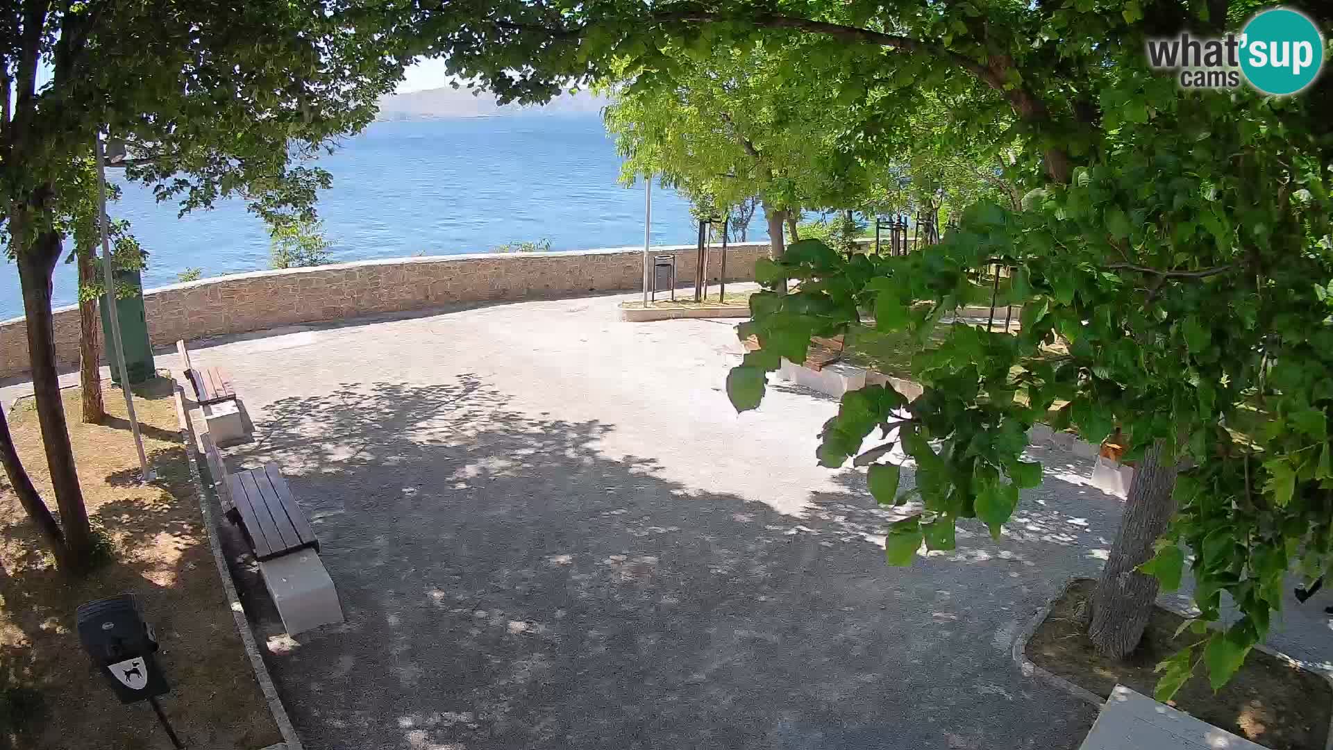 Senj Live Cam – Writers’ Park and the Velebit Channel