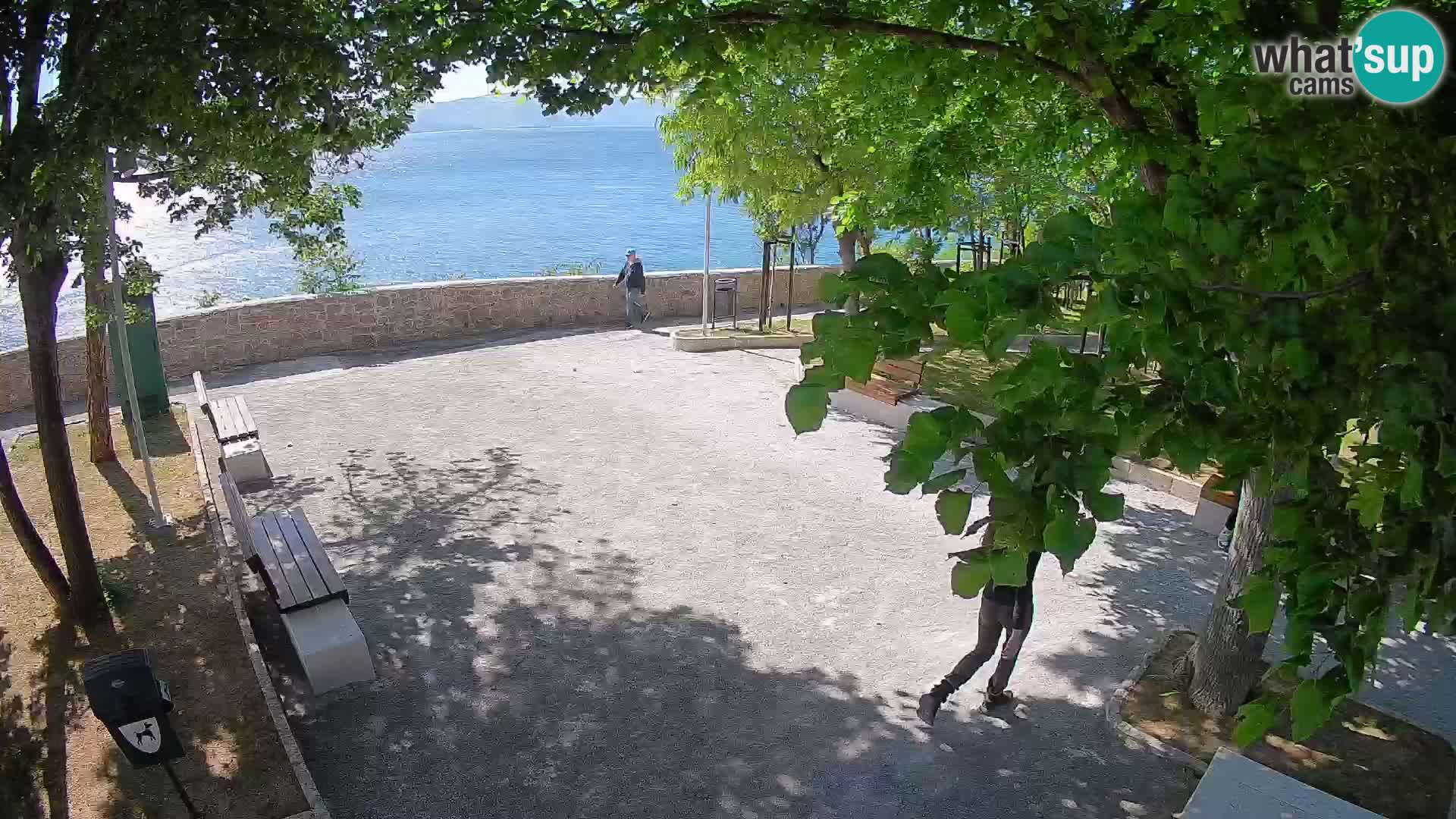 Senj Live Webcam – Schriftstellerpark und Velebit-Kanal